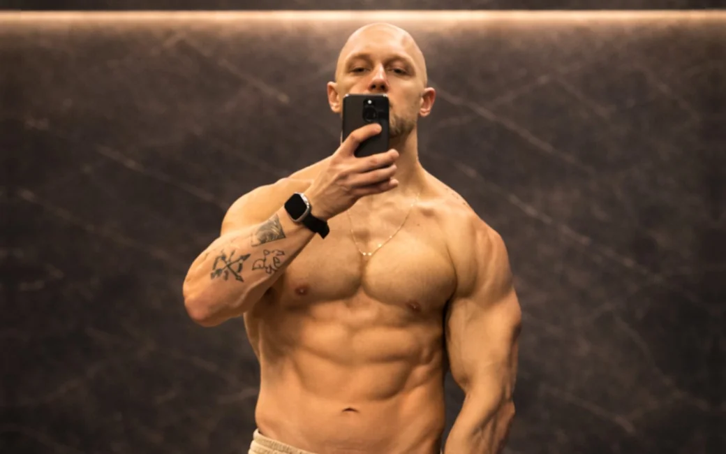 Alexandru Cosmin în sala de antrenament